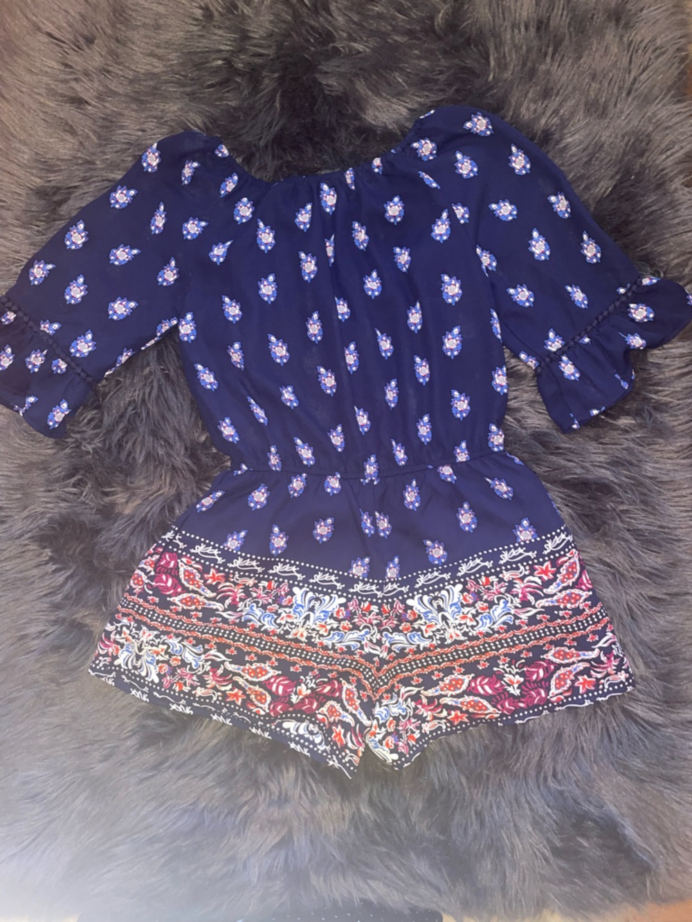 Xhilaration Off-Shoulder Romper - Picture 2 of 3